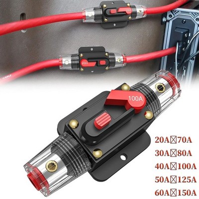 20A-150A Inline Waterproof Circuit Breaker Auto/Marine/Solar Manual Reset Switch