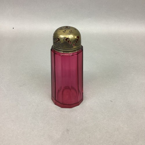 Vintage Cranberry Glas Zuckerstreuer - 5"