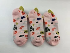 Bombas Original Pattern Ankle Socks Lot Of 3 Pairs Size M