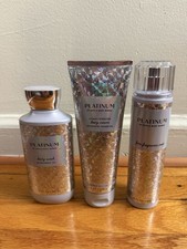 Bath Body Works Platinum Set Cream Wash Mist Spray New