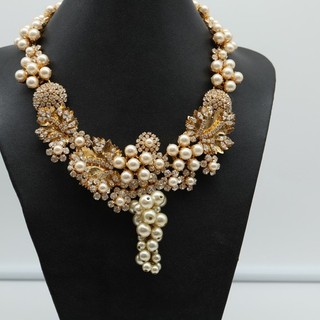 Christian Dior Prunk Perlen Collier Modeschmuck