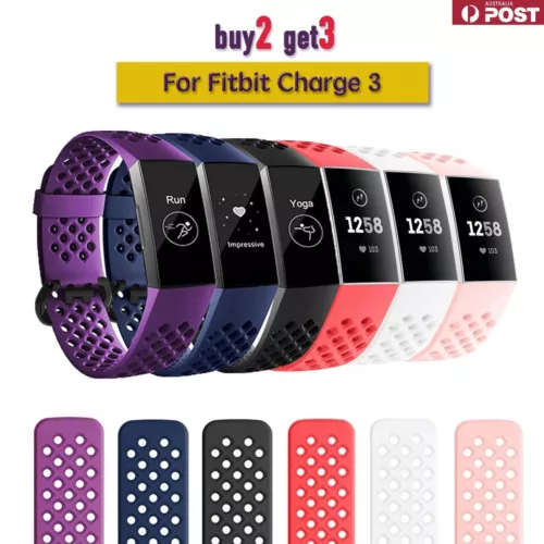 For Fitbit Charge 4 3/SE Bands Sports Strap Replacement Silicone Wristband Watch