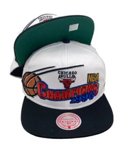 Chicago bulls NBA 96 Champions Wave 2t Snapback Mitchell & Ness white/black cap