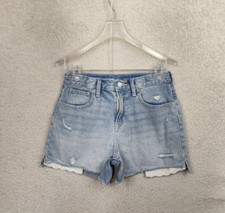 Old Navy Girl Short 16 Blue 100 Cotton High Rise Distressed Raw Hem Denim Jean