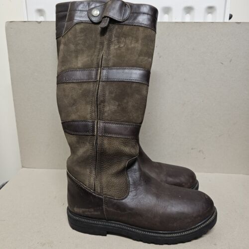 Moretta Ladies Country outdoor Boots brown full calf zipped UK6 EU39 (BABI21/104