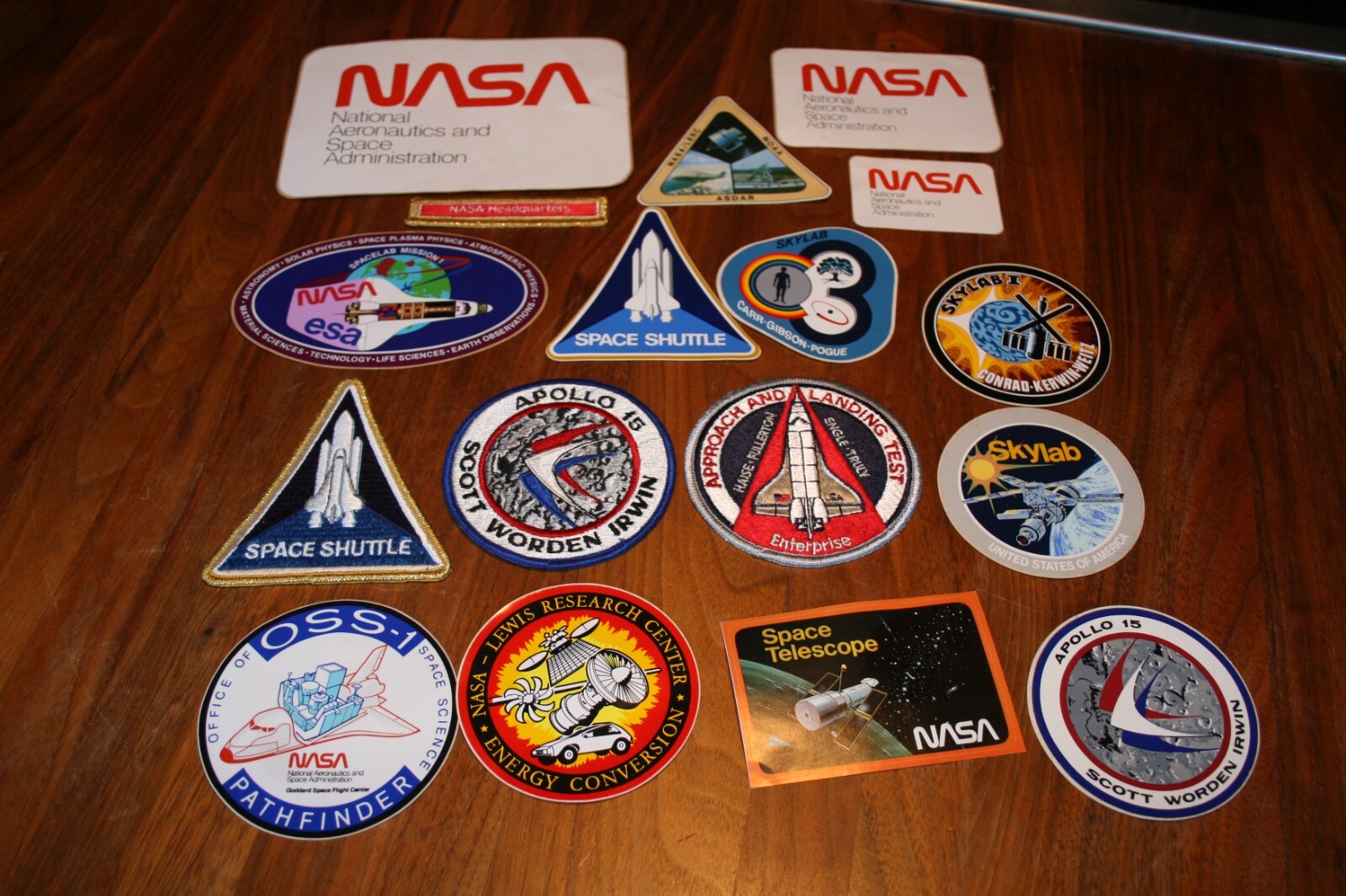 Nasa Racing Stickers Lot of 17 NASA Mission Program Decal Stickers Includes 3 NASA Patches ...