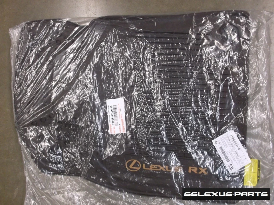 Lexus RX350 RX450H (2016-2022) OEM Genuine ALL WEATHER FLOOR MATS 4pc (Brown)  - Image 2 of 4