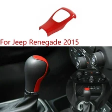 Central Gear Shift Knob Cover Trim Decor For Jeep Renegade 2015+/Compass 17+ Red