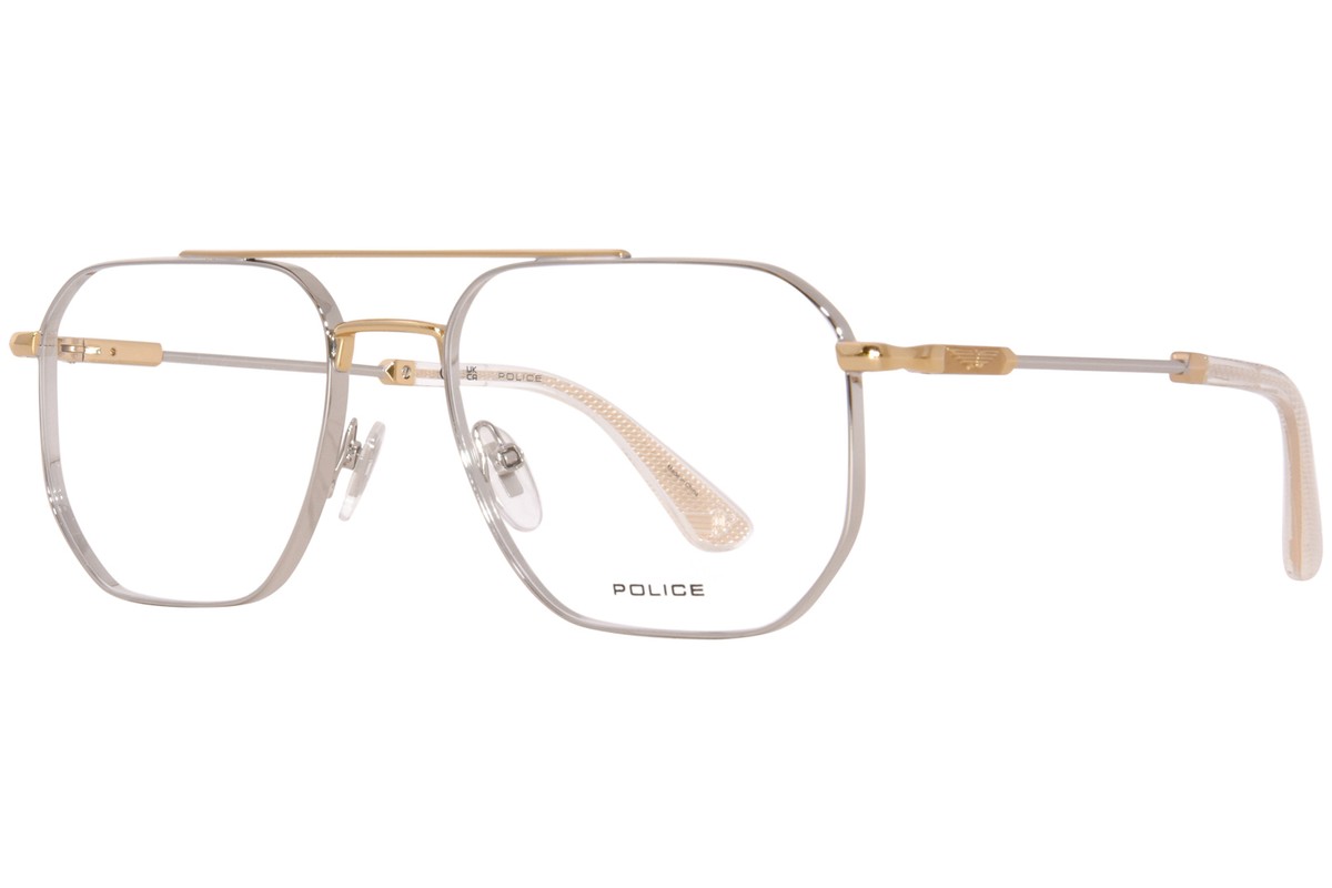Police Horizon 4 VPLG82 0340 Eyeglasses Men's Silver/Light