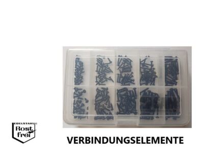  Blechschrauben Set Linsenkopf DIN 7981 EDELSTAHL A2 SCHWARZ 250 Teile Ø 2,2-2,9