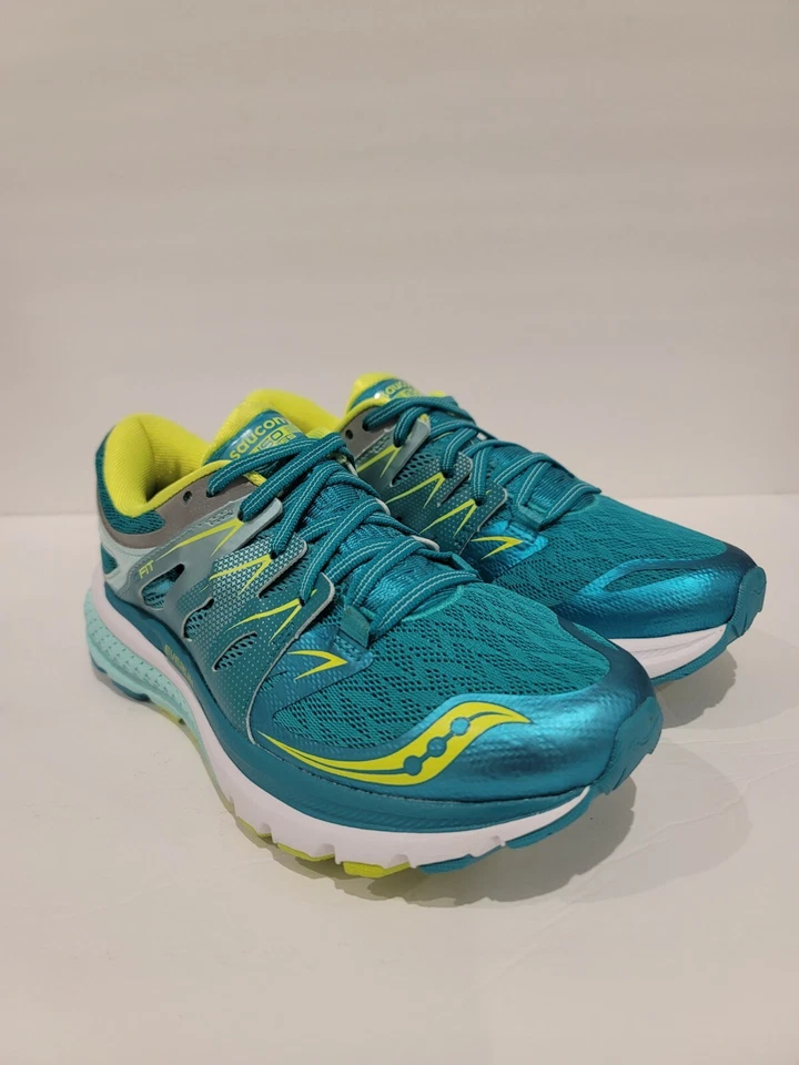 Zapatos para correr Saucony Zealot ISO 2 para mujer verde azulado/limón talla 7 Foto 2 de 4