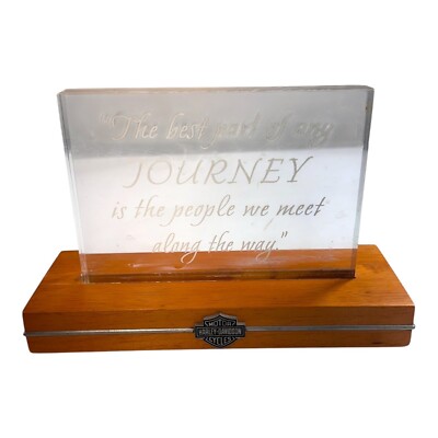 Harley Davidson Motorcycle Journey Plaque Picture Frame 2003 Vtg Journey People