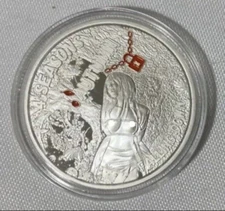 Sexy Autumn Falling Down 4 Seasons 1 Oz .999 Fine Silver Art Round 100 Mint