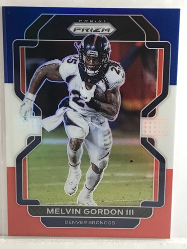 Melvin Gordon III NFL Teenymates 1" Figure with 2021 RED WHITE BLUE Prizm #202 - Picture 11 of 11