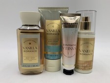 Bath Body Works Vanilla Romance Wash Cream Hand Cream Mist S/4 Mini Travel 4140
