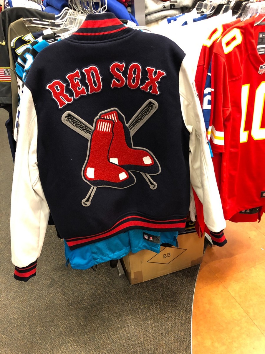 BOSTON REDSOX MLB Mash Up Mens NAVY Long Sleeve Varsity