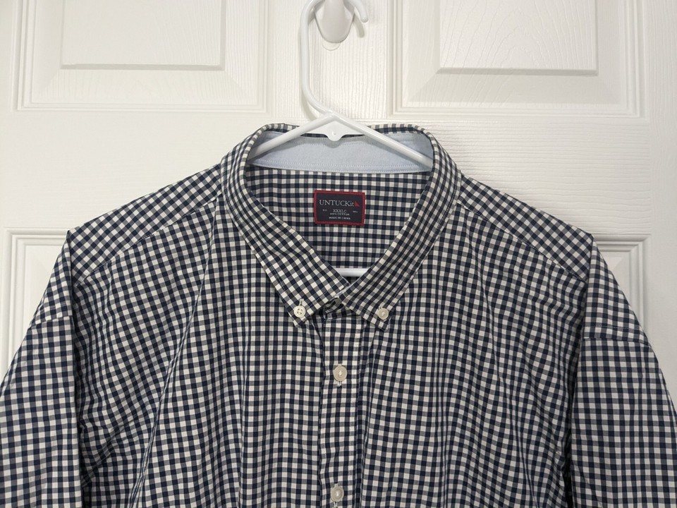 Untuckit Shirt Men's 3XL Blue Button Down Long Sleeve Casual Preppy eBay