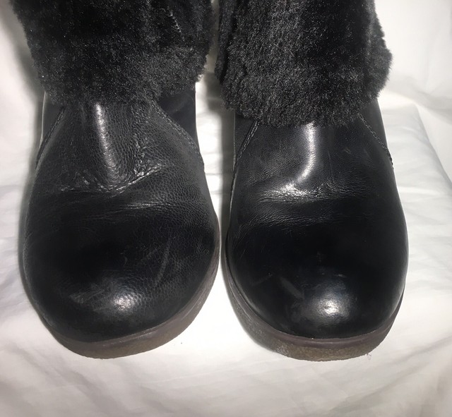 Bear Trap Arrive Womens Black Wedge Mid Calf Boot Size 8 1/2 M | eBay