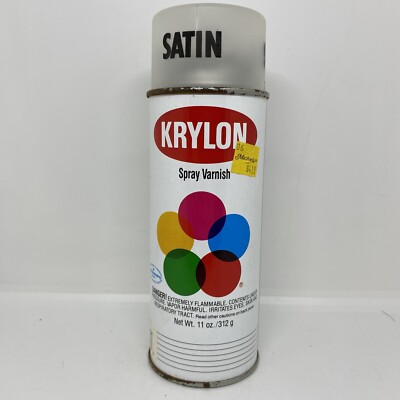 Vintage 1993 KRYLON SATIN Varnish - 7002 Spray Paint Can