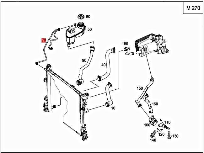Genuine Mercedes-Benz Overflow Hose Vent Line 2465010325 for sale 