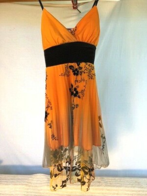 orange ballet dress Orange Ballet Dance Skirt for Girls Age 4-5 with Flutter Ruffle S (4-5)