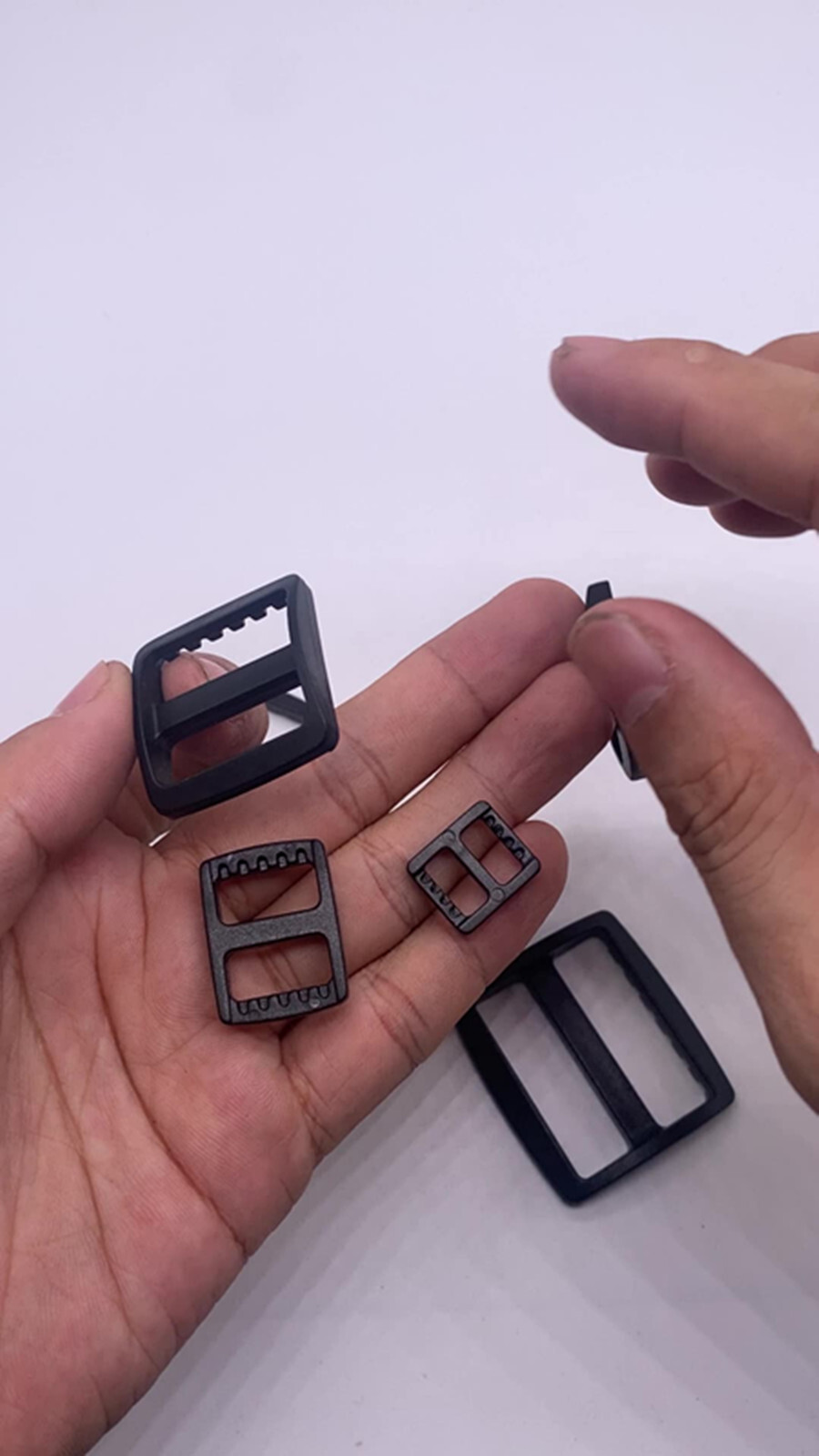 Black Plastic Slider Tri-Glide Adjust Buckles pet webbing 10/13/15/20/25mm 100pc