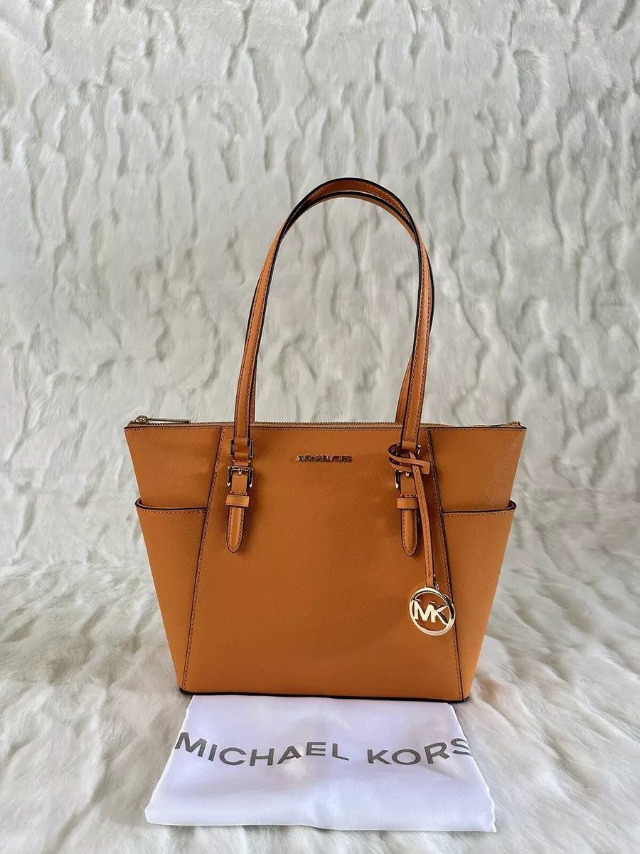 Michael Kors Charlotte Large Honeycomb Leather Top Zip Tote