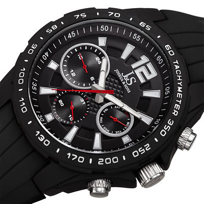 Men's Joshua & Sons JX126BK 24 Hour Dial Date Complication