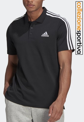 Polo Uomo Club 3 Stripes colore Nero - Adidas - SportIT.com