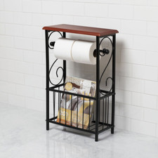 Toilet Paper And Magazine Holder Black