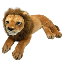 Realistic Lion Plush Circus Zoo Creature Safari Wildlife Nature Stuffed Animal