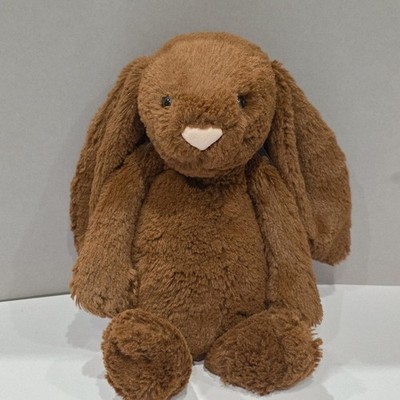Jellycat Chocolate Brown Bunny Medium mit Schnurrhaaren, ohne Etikett. retired