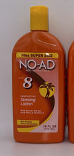 One NO-AD SPF 8 Protecting Tannin Lotion 16oz Sun Care NEW 2.50 per gallon