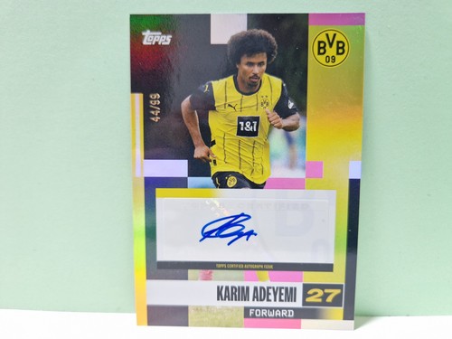 Topps Chrome Bundesliga Karim Adeyemi Auto 99 Borussia Dortmund Team Set 2024/25