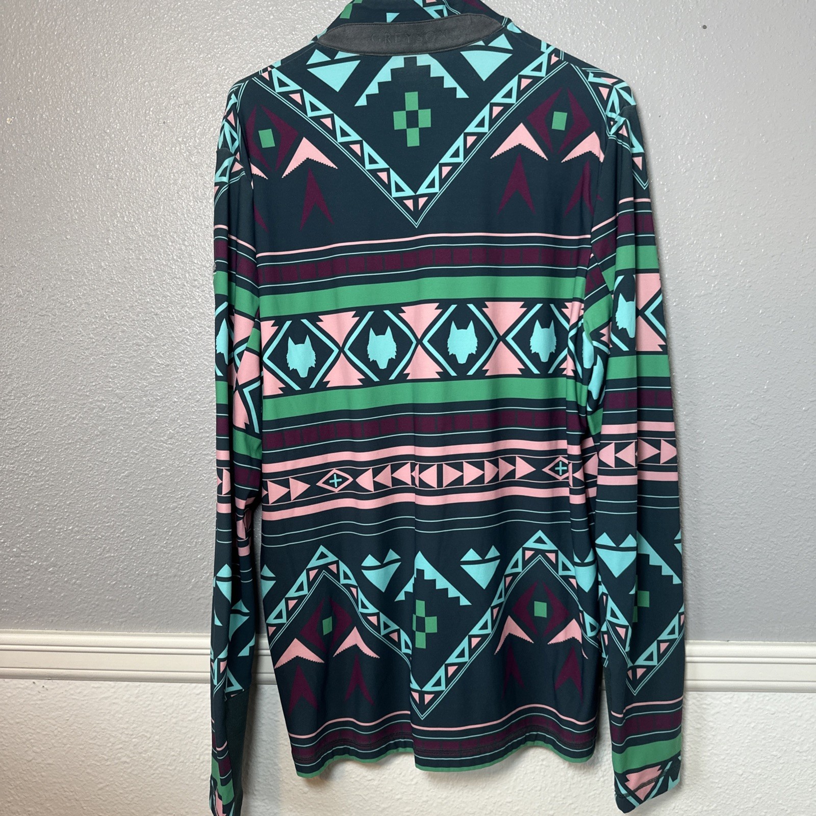 Greyson Golf Pullover Sequoia Ghostwolf Print 1/4… - image 11