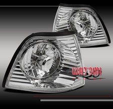92-98 Bmw E36 3 Series 4dr Sedan Corner Signal Parking Lights Lamp Clear Crystal