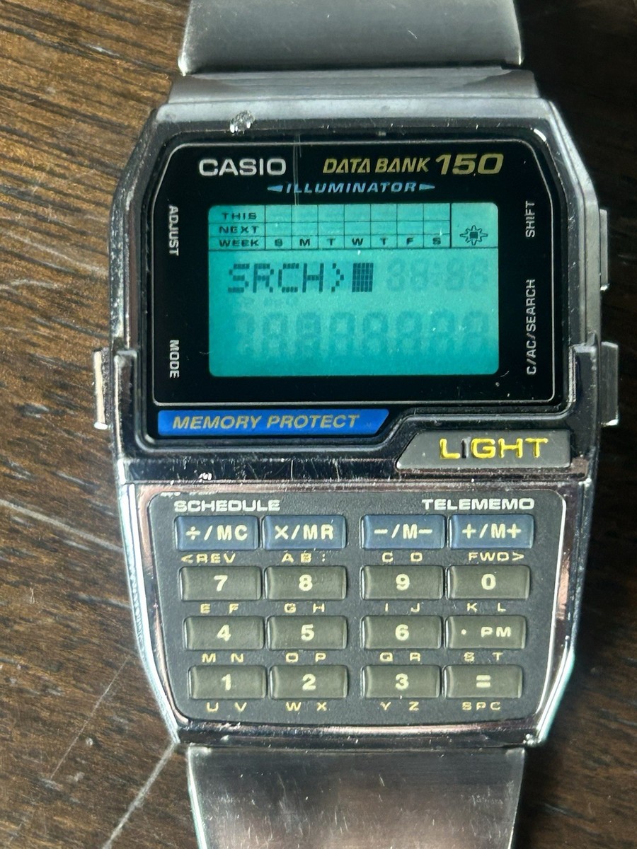 Casio DBC1500 Data Bank Watch Timepiece Digital Authentic Vintage
