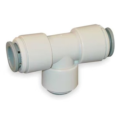 John Guest Pi301208s-10Pk Push-Fit Tee Fitting, 3/8 In X 3/8 In X 1/4 In Tube