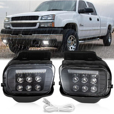 Fit For 03-06 Chevy Silverado Avalanche Bumper New Led Fog Lights Driving Lamps