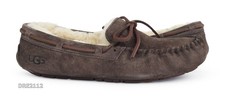 UGG Dakota Espresso Suede Fur Slippers Womens Size 6 NEW