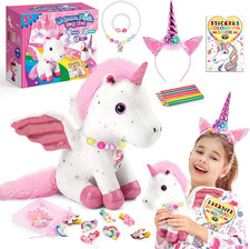 21-Piece Unicorn Gift Set for Girls Ages 3-8 Soft Plush Stuffed Animals Dres