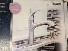 Aquasource pull out Kitchen Faucet w/ Soap Dispenser 00335969