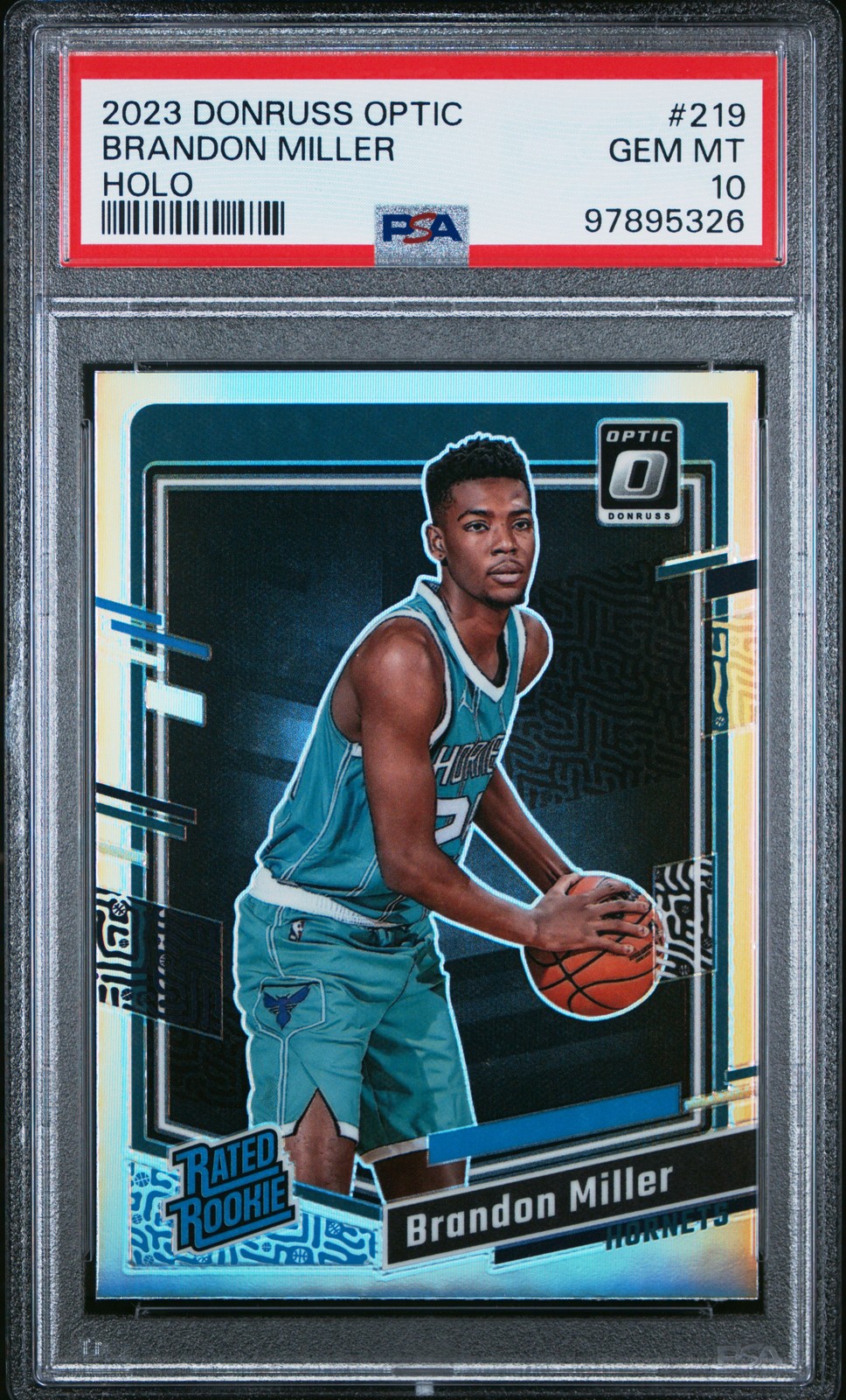 2023 Panini Donruss Optic #219 Brandon Miller Holo PSA 10