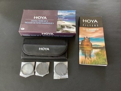 New Genuine HOYA Digital Filter Kit II 46mm, UV, ND8, CPL, CIR-PL, polarizer