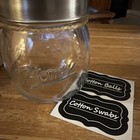 Small Q Tips Mason Jar with embossed designs — photo 4