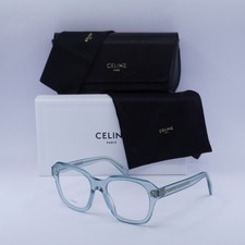 Celine CL50124I 093 Shiny Transparent Lime 52mm Eyeglasses New Authentic