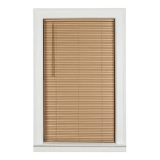 Mainstays 1" Cordless Vinyl Room Darkening Mini Blinds, Khaki, 31"W x 48"L