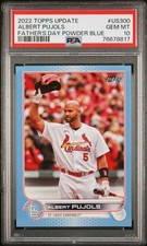 2022 Topps Update US300 Albert Pujols Cardinals Return Blue /50 PSA 10 GEM Pop 5
