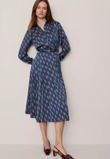 Ann Taylor Paisley Pleated Flare Midi Dress Size 10 ,12.      #8
