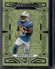 2023 Panini Obsidian #153 Derius Davis Electric Etch Yellow #/10